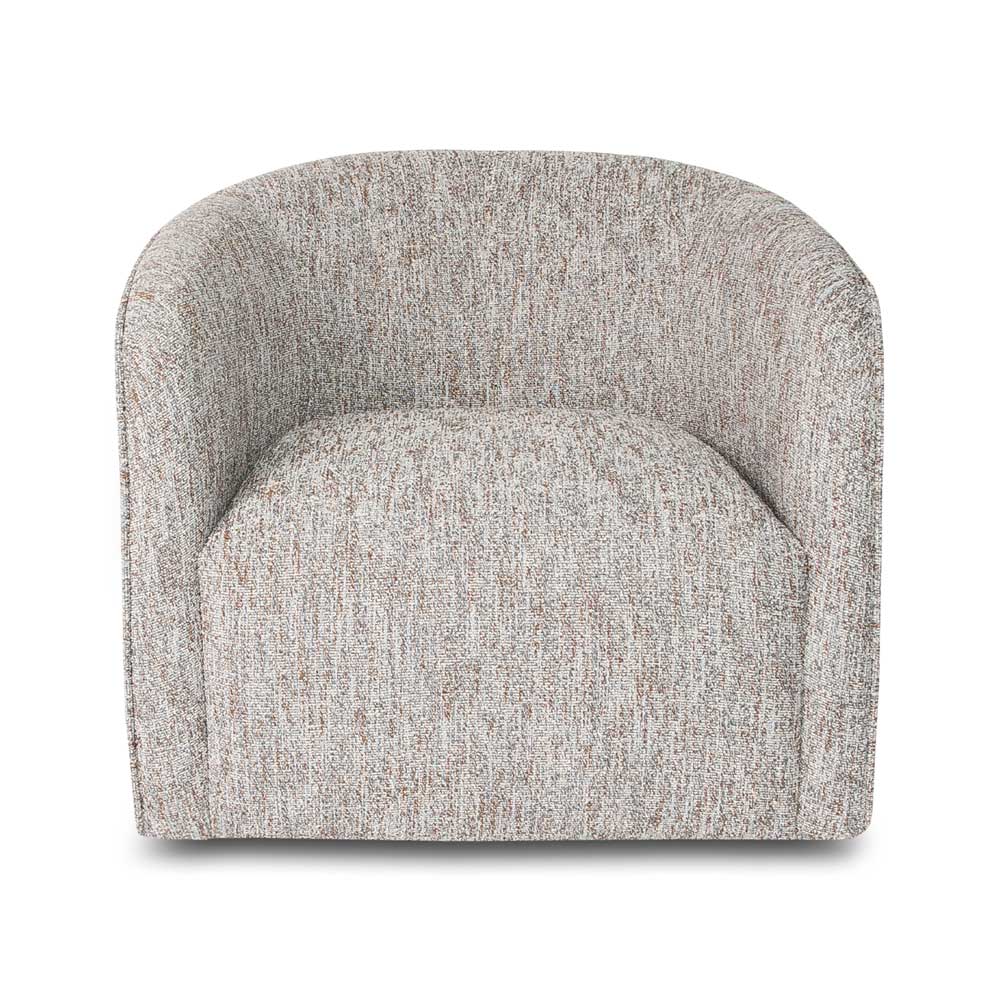 Evita Woven Greige Swivel Chair