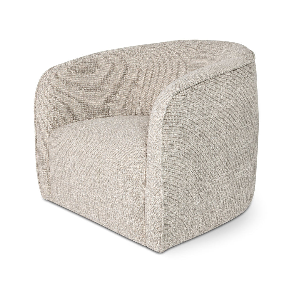 Evita Woven Tan Swivel Chair