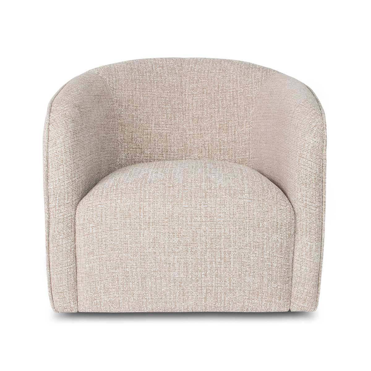 Evita Woven Tan Swivel Chair