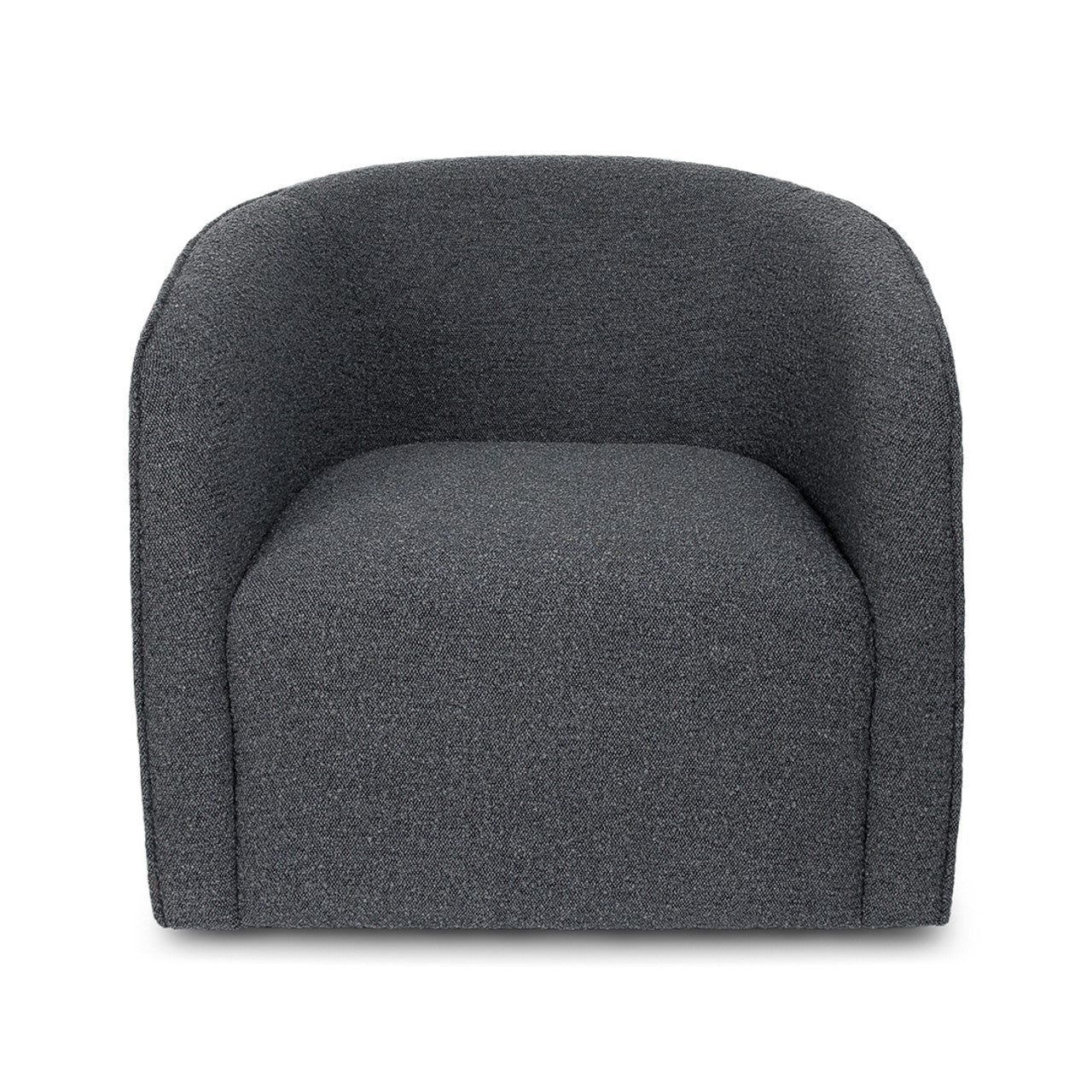 Evita Slate Boucle Swivel Chair