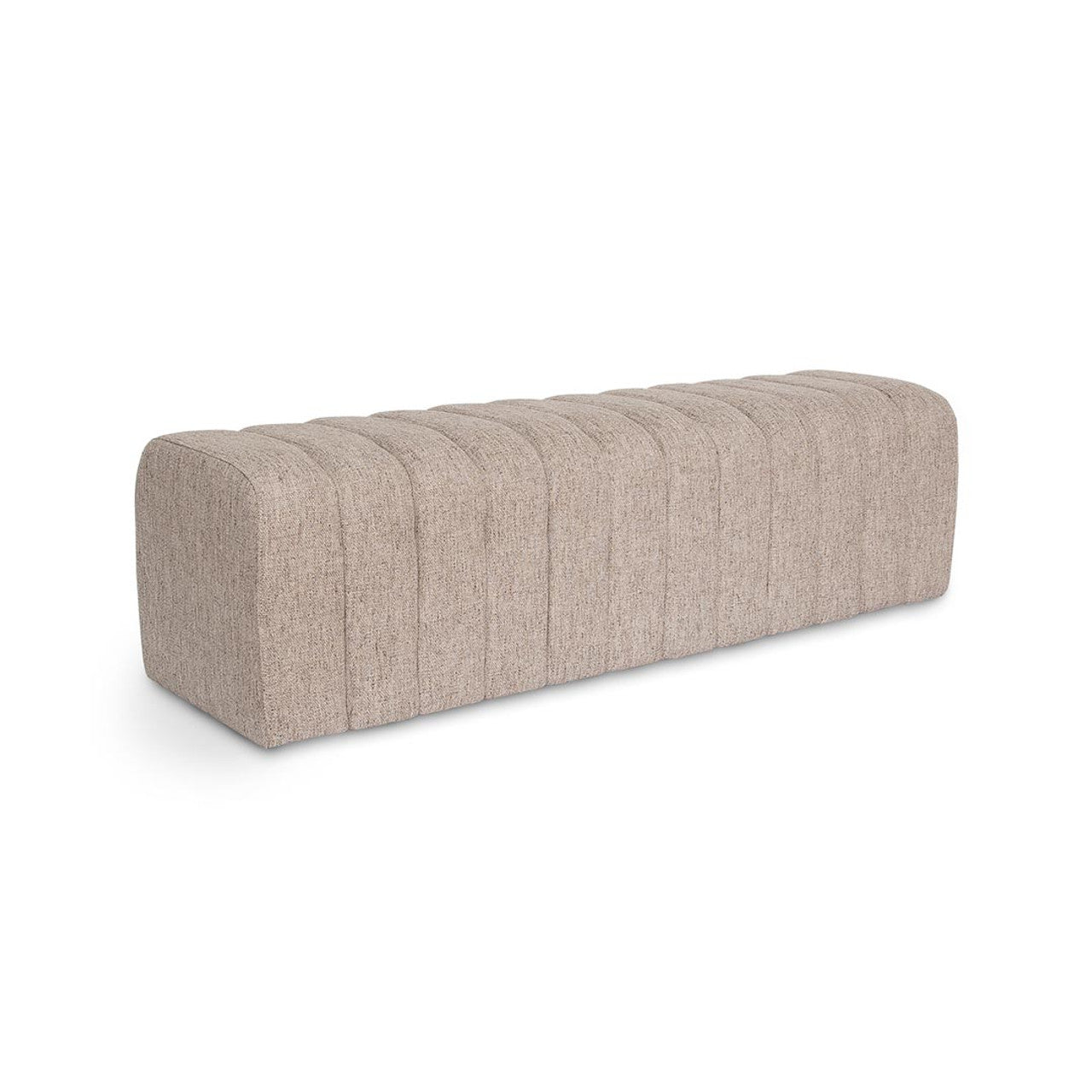 Finch Channeled Taupe Ottoman