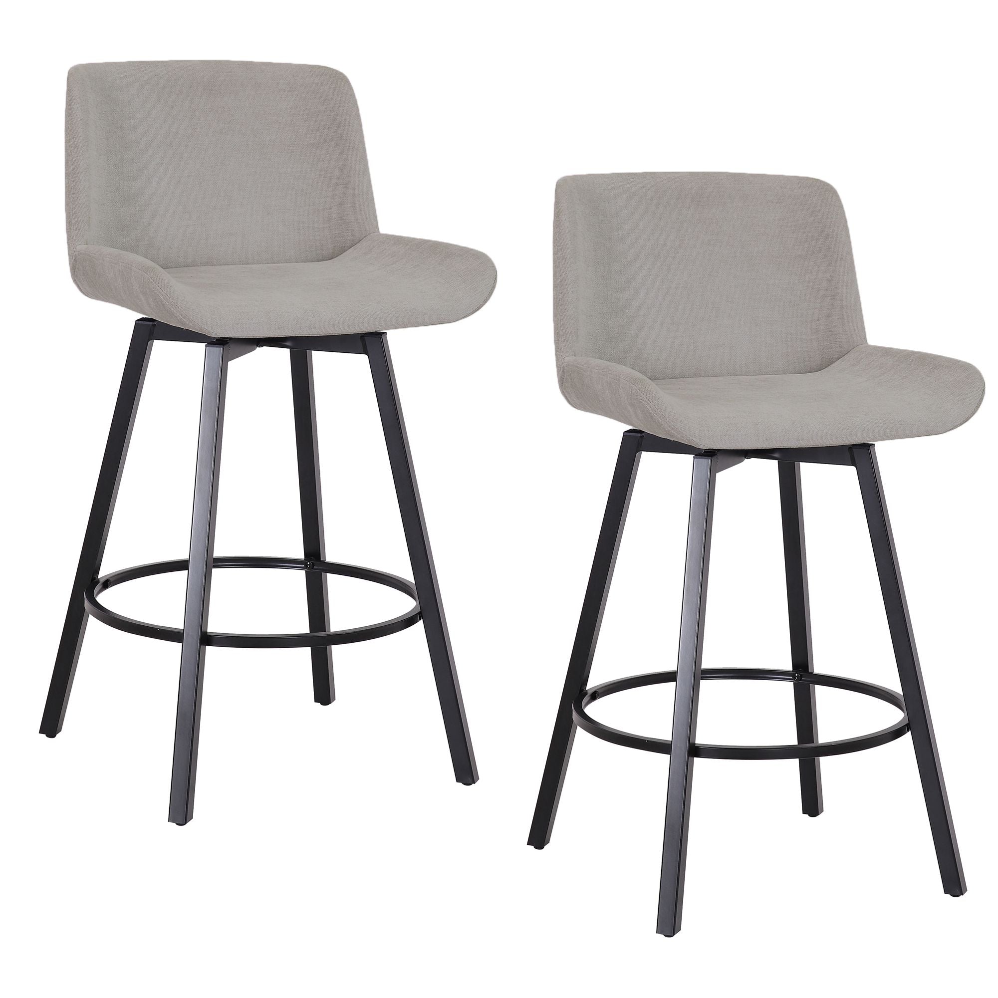 Fern Grey Swivel Counter Stool, Set of 2