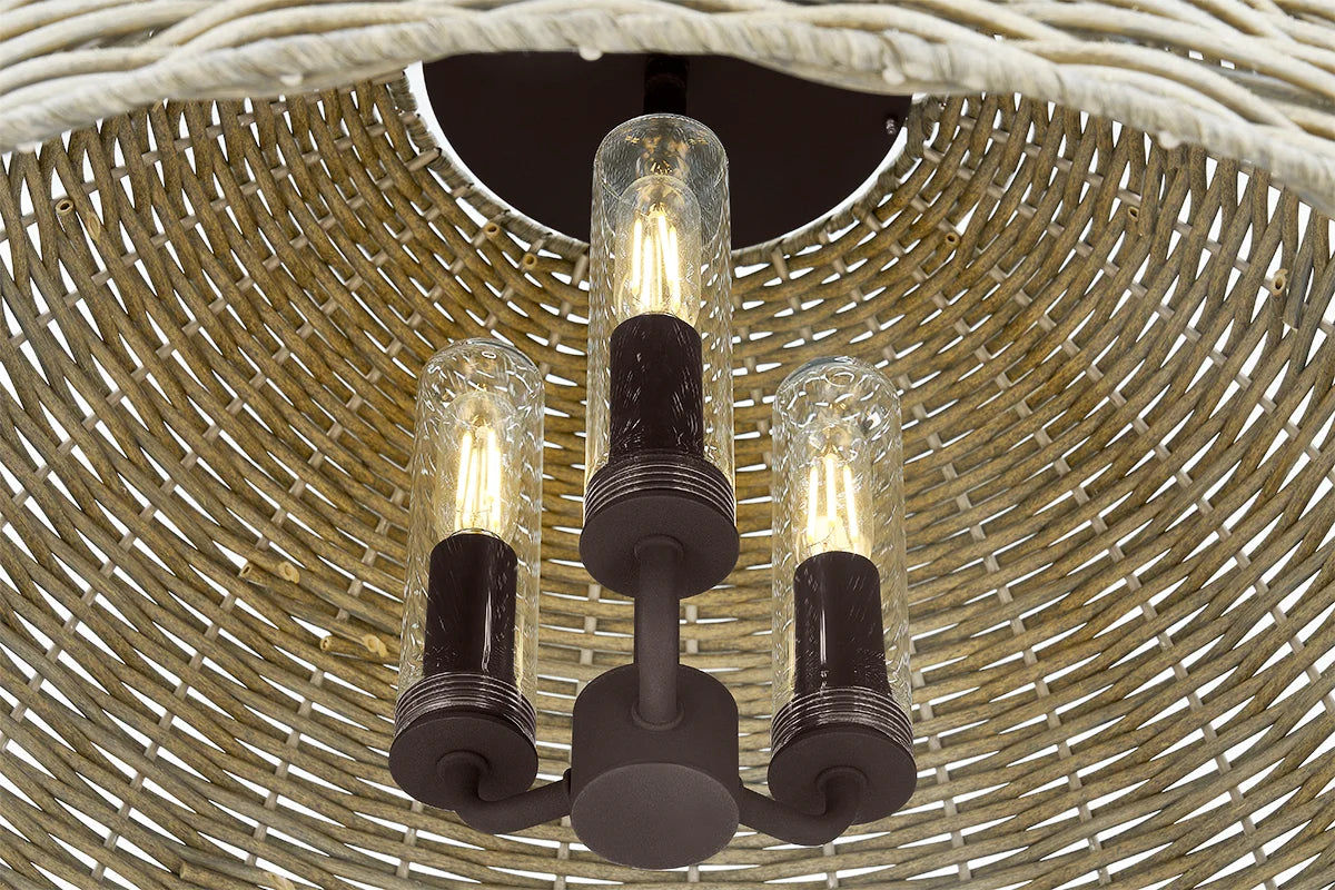 Huxley Rattan Pendant - Lighting -  Reimagine Designs