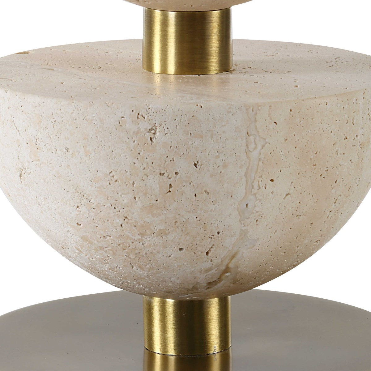 Hemisphere Travertine Table Lamp - Reimagine Designs - Lighting