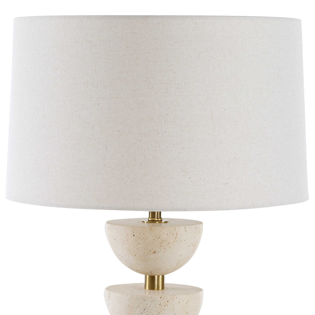 Hemisphere Travertine Table Lamp - Reimagine Designs - Lighting