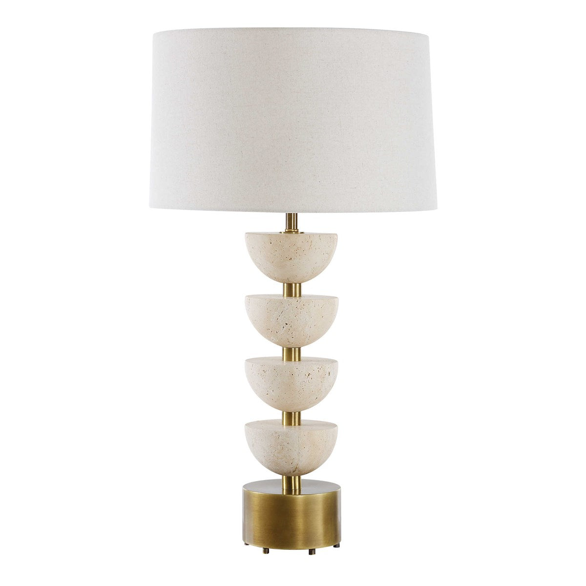 Hemisphere Travertine Table Lamp - Reimagine Designs - Lighting