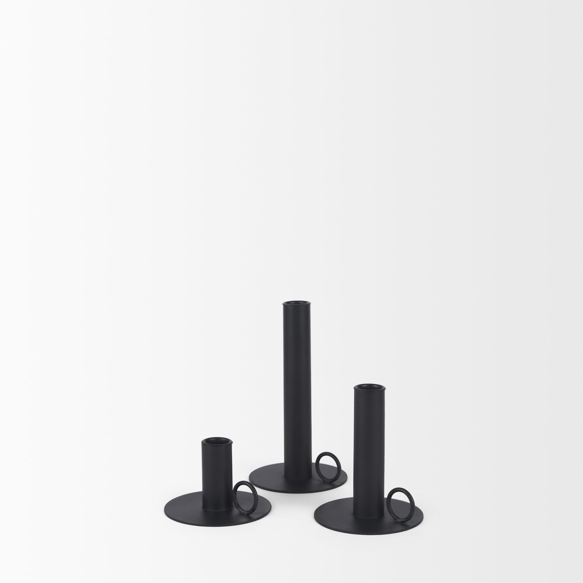 Matte Black Metal Candle Holders - Reimagine Designs