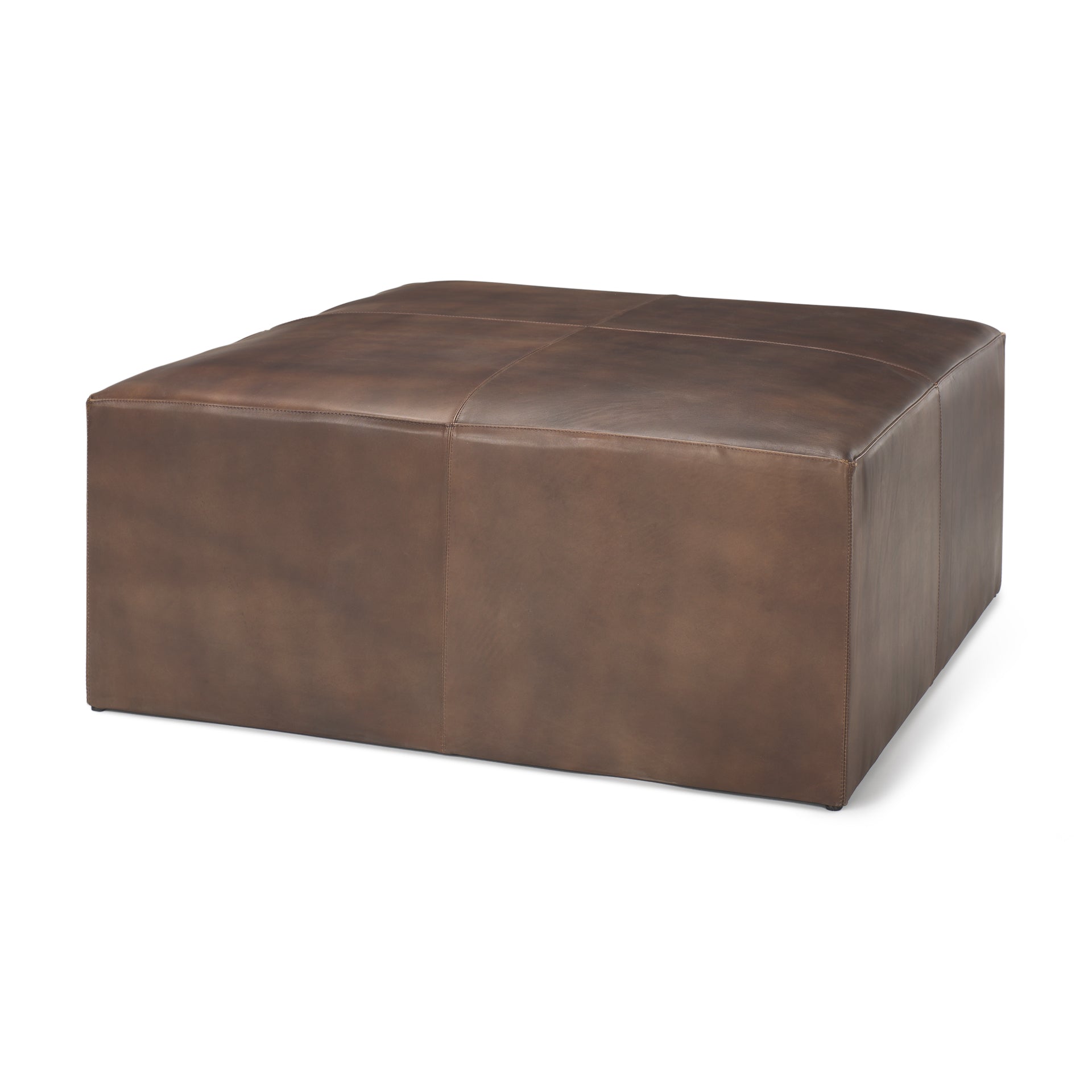 Minara Leather Ottoman