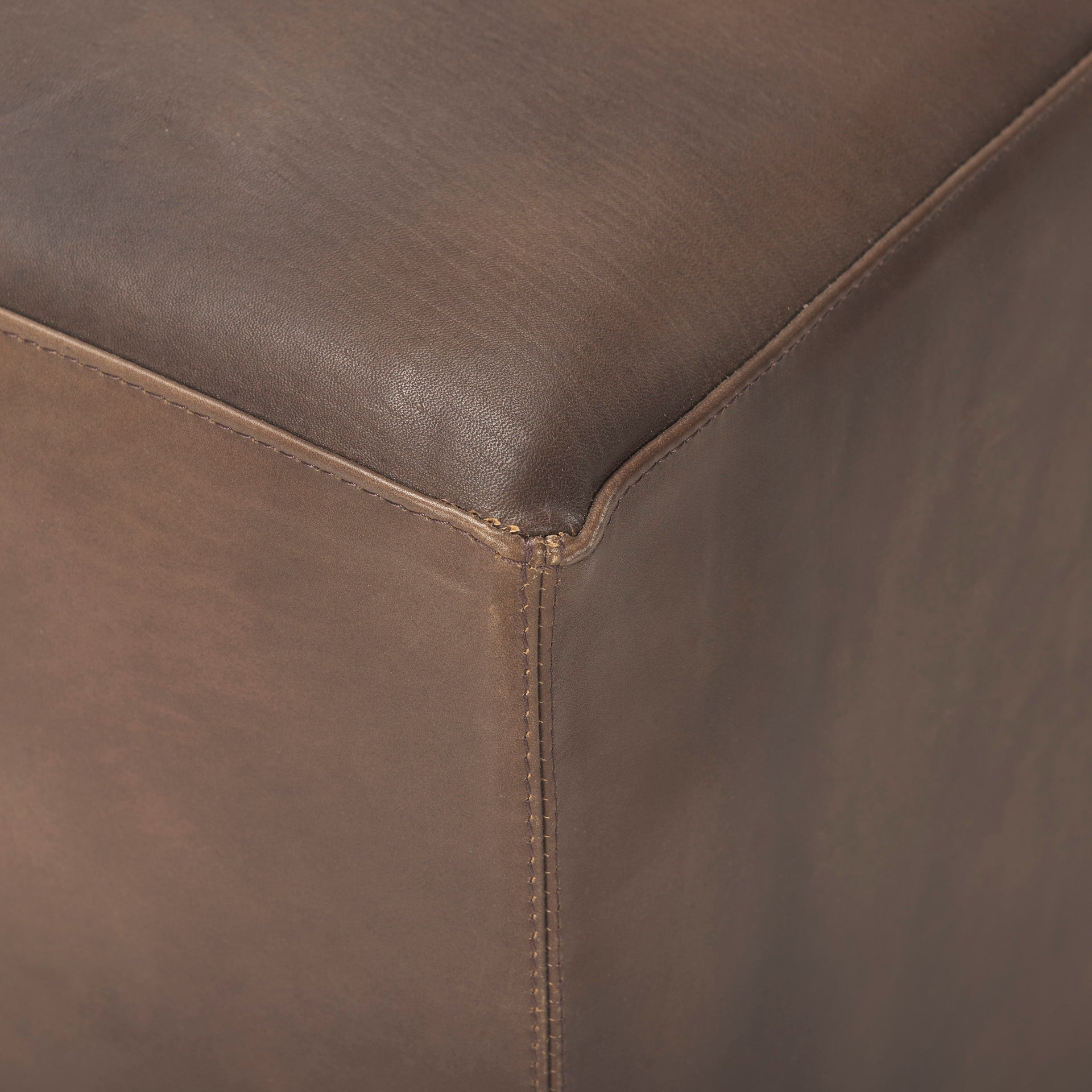 Minara Leather Ottoman