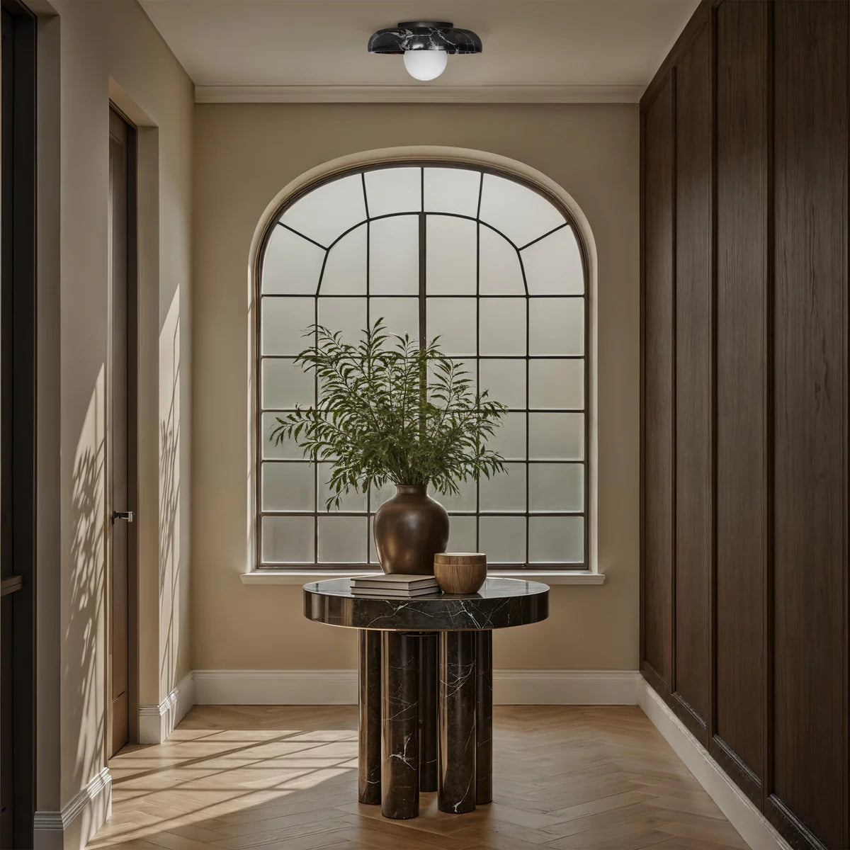 Myrtos Brown Marble Wall Sconce