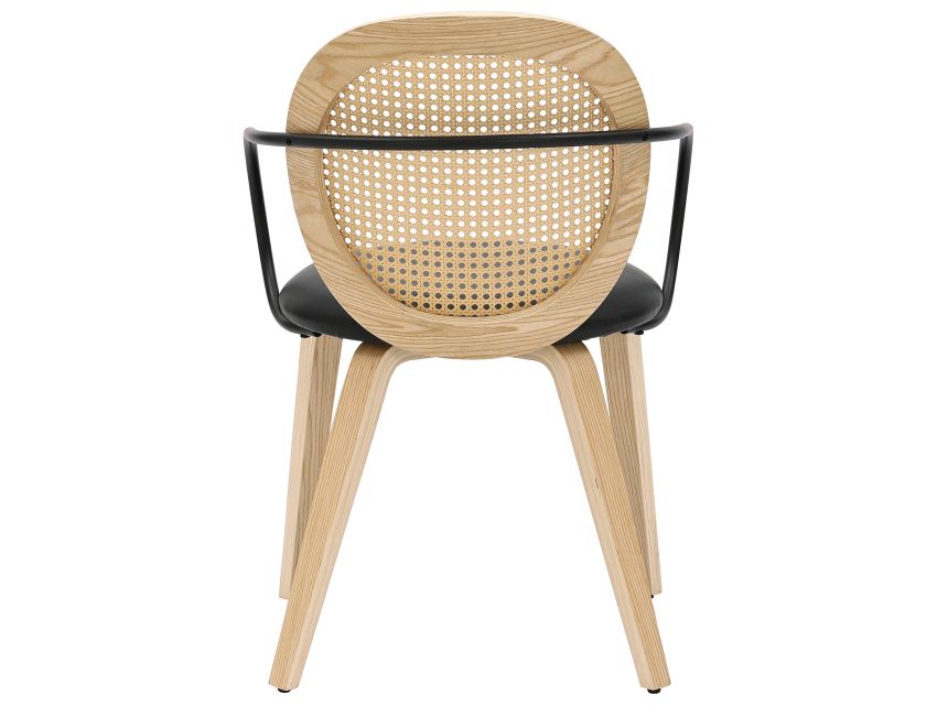 Orias Dining Chair, Set of 2 in Light Oak and Black
