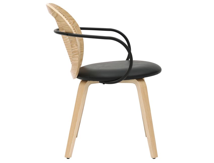 Orias Dining Chair, Set of 2 in Light Oak and Black