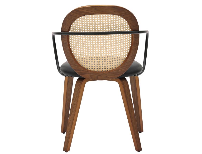 Orias Dining Chair, Set of 2 in Walnut and Black