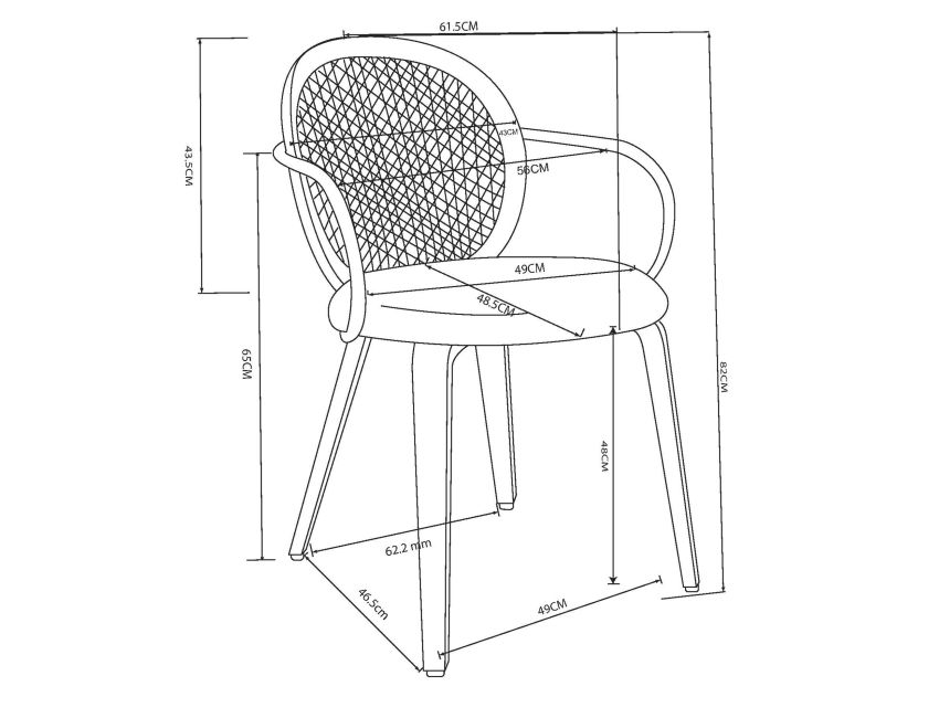Orias Dining Chair, Set of 2 in Walnut and Black