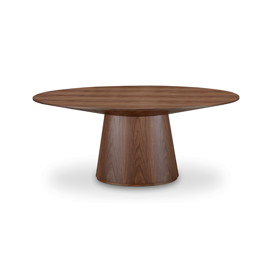 Otago Oval Dining Table Walnut Brown