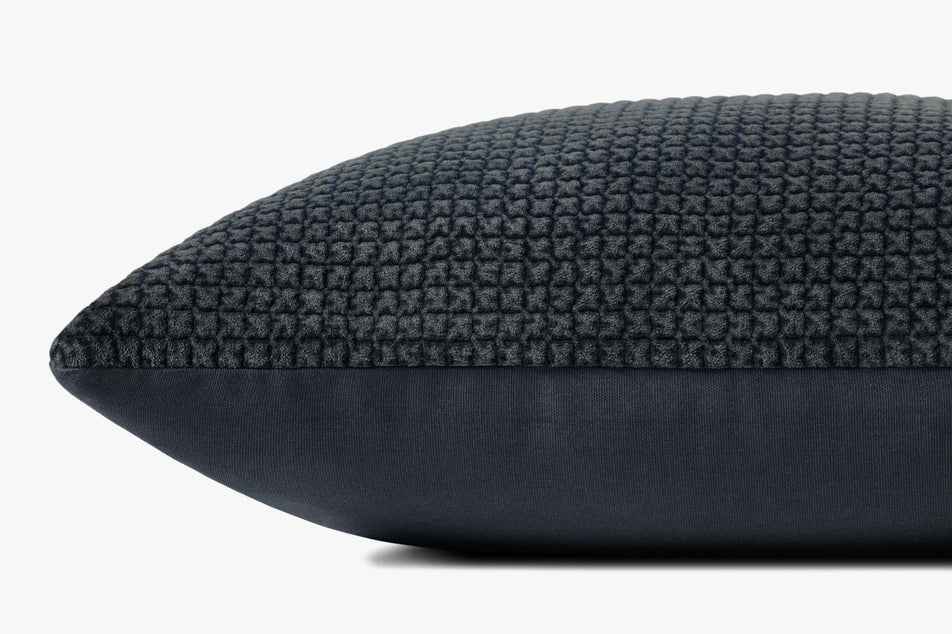 Dark Navy Quilted Velvet Pillow - Loloi - Reimagine Designs