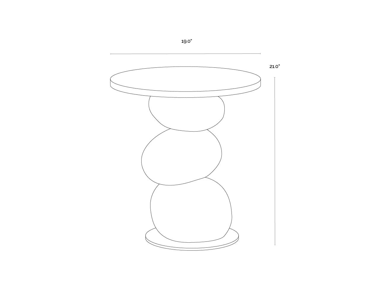 Paplo Black End Table