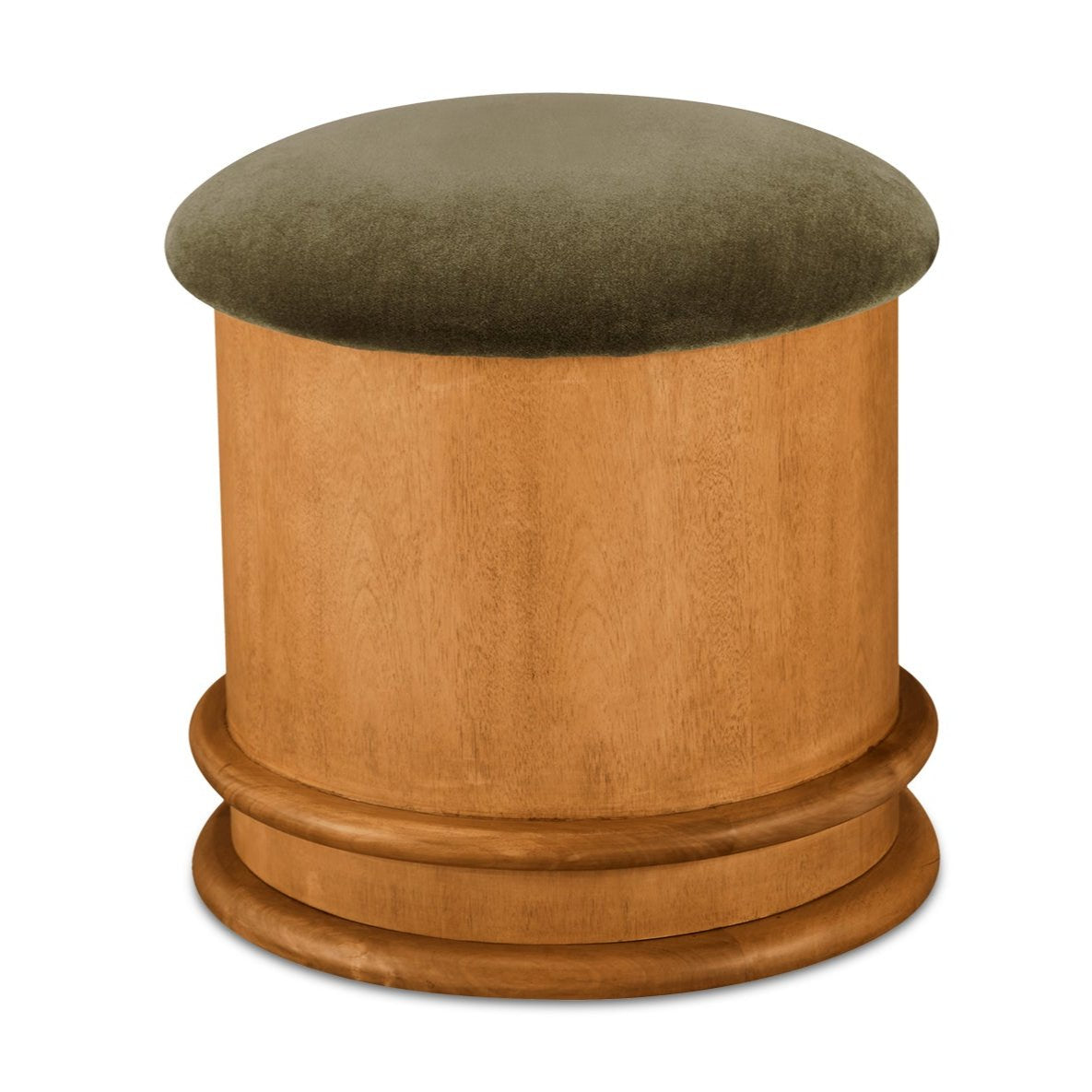 Piccolo-Storage-Stool-Deep-Green-Mohair - Reimagine Designs