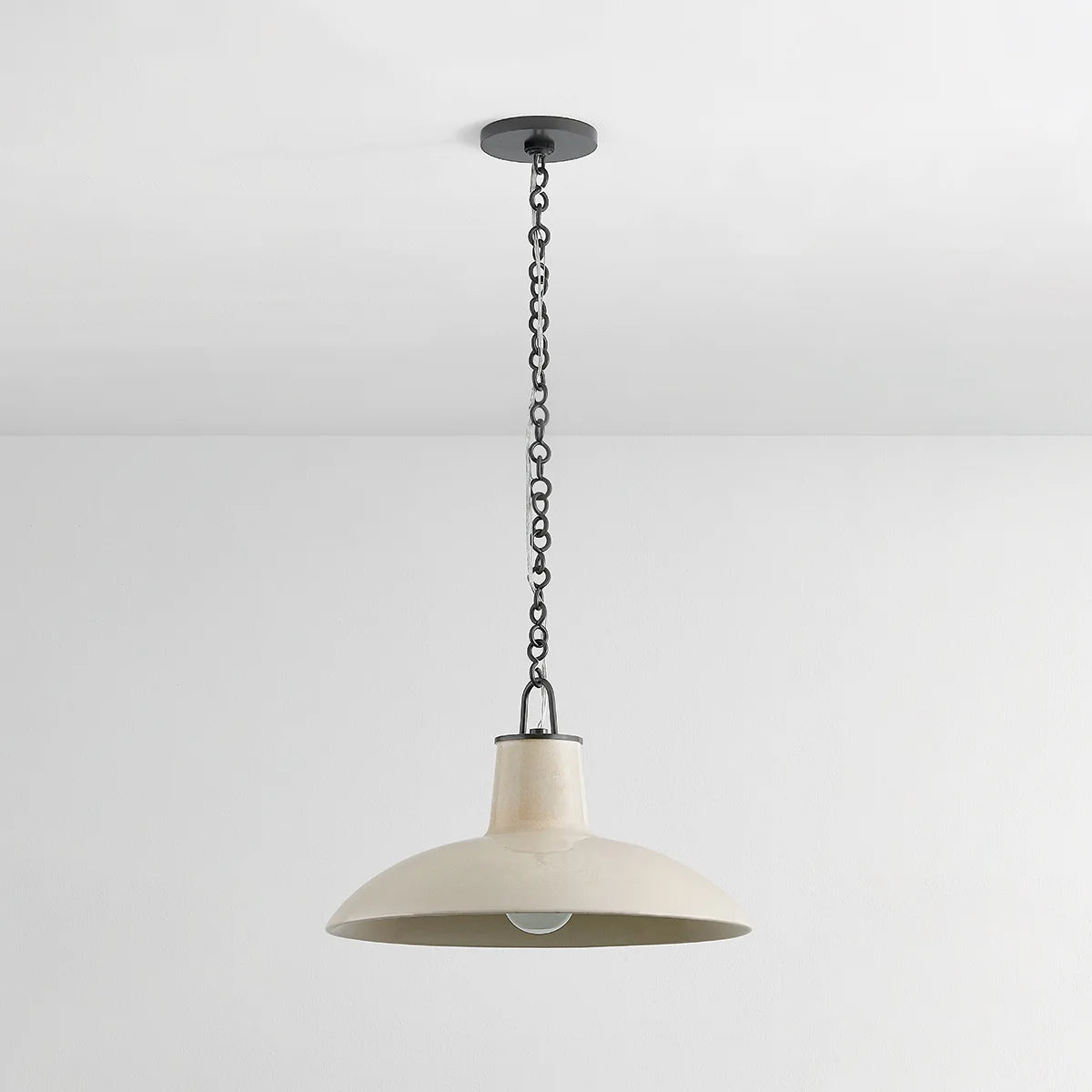 Pottersville Ceramic Crackle Ivory Pendant Light - Reimagine Designs - Lighting