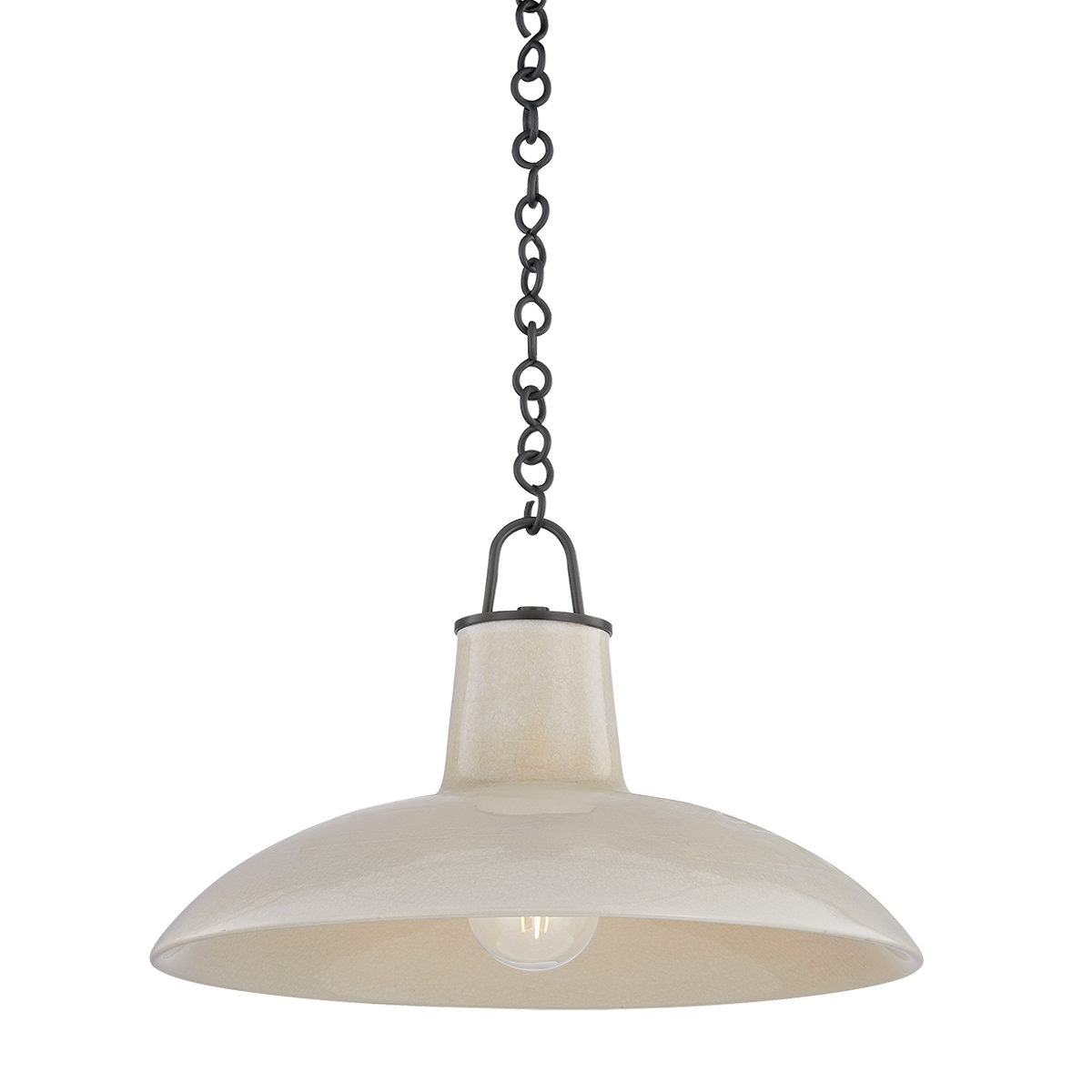 Pottersville Ceramic Crackle Ivory Pendant Light - Reimagine Designs - Lighting