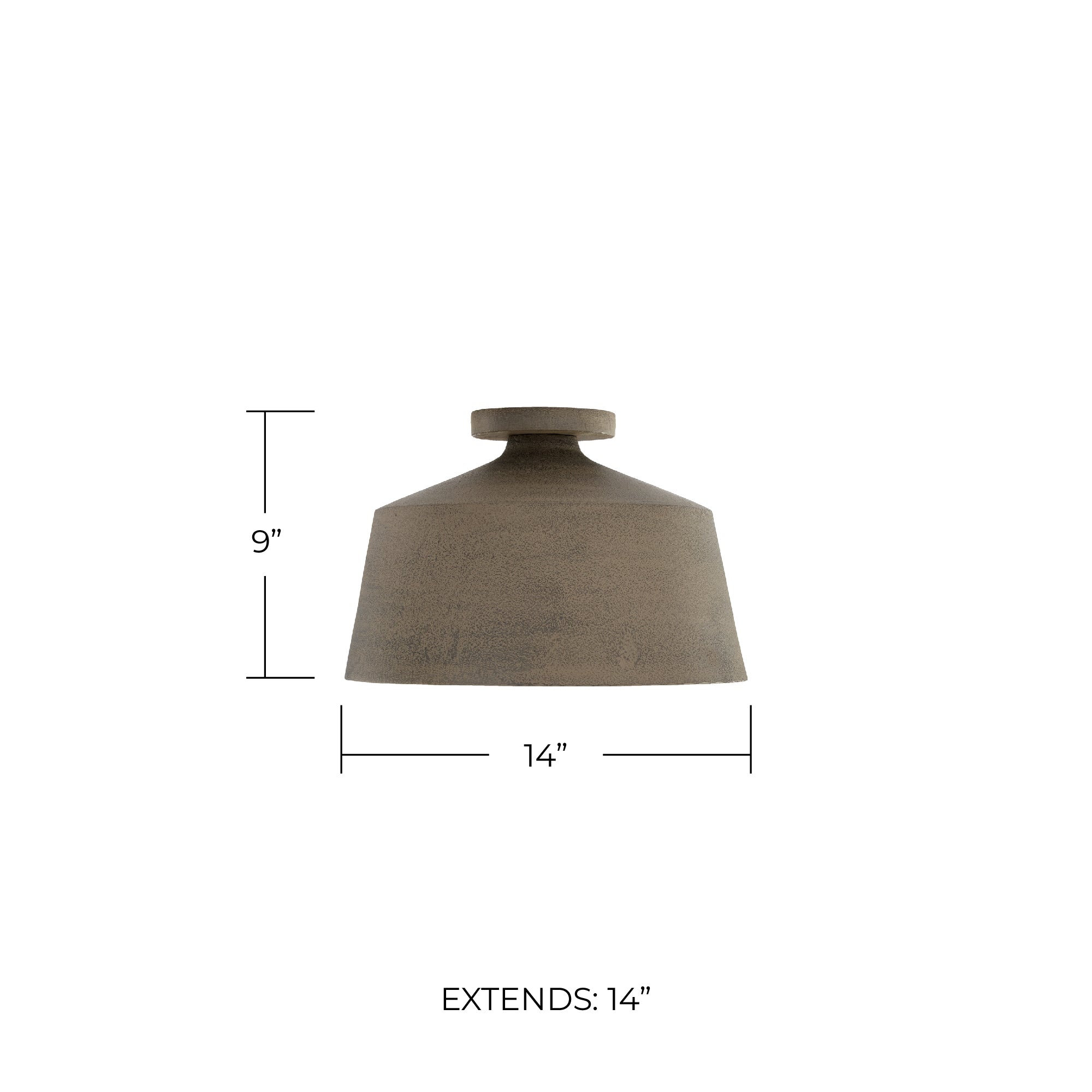 Quarry Semi Flush Light