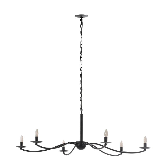 Landen Black 6 Light Chandelier