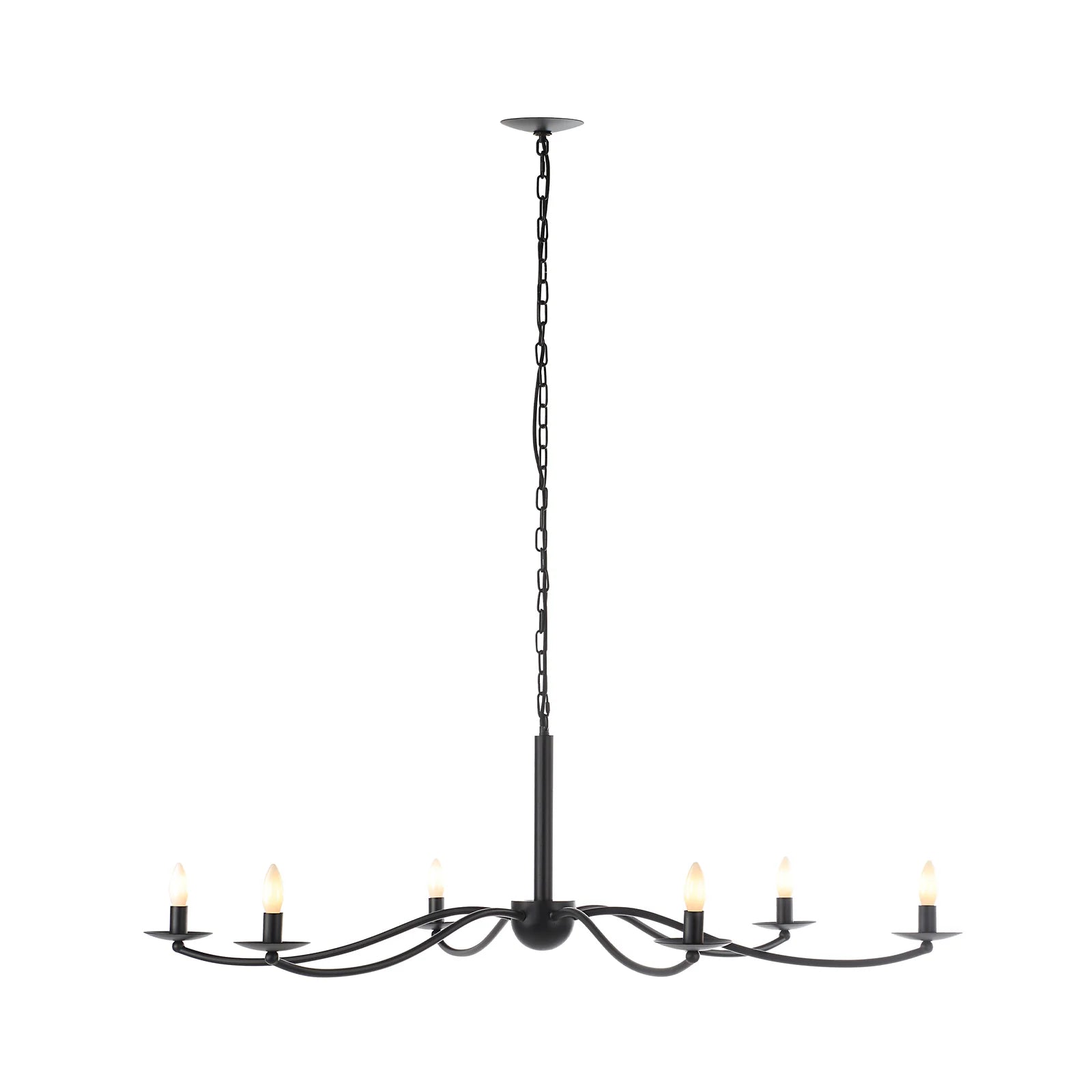 Landen Black 6 Light Chandelier