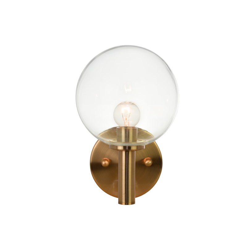 Cosmo Aged Gold Brass 1 Light Wall Sconce