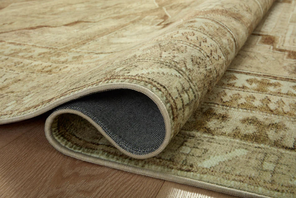 Washable Magnolia Home Sinclair Khaki Tobacco Rug