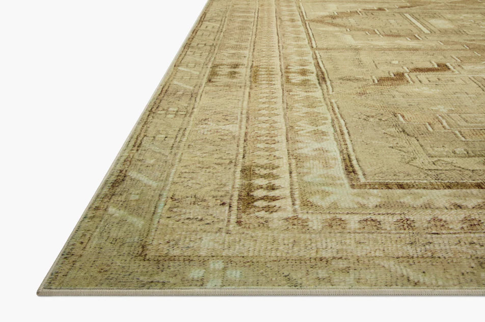 Washable Magnolia Home Sinclair Khaki Tobacco Rug