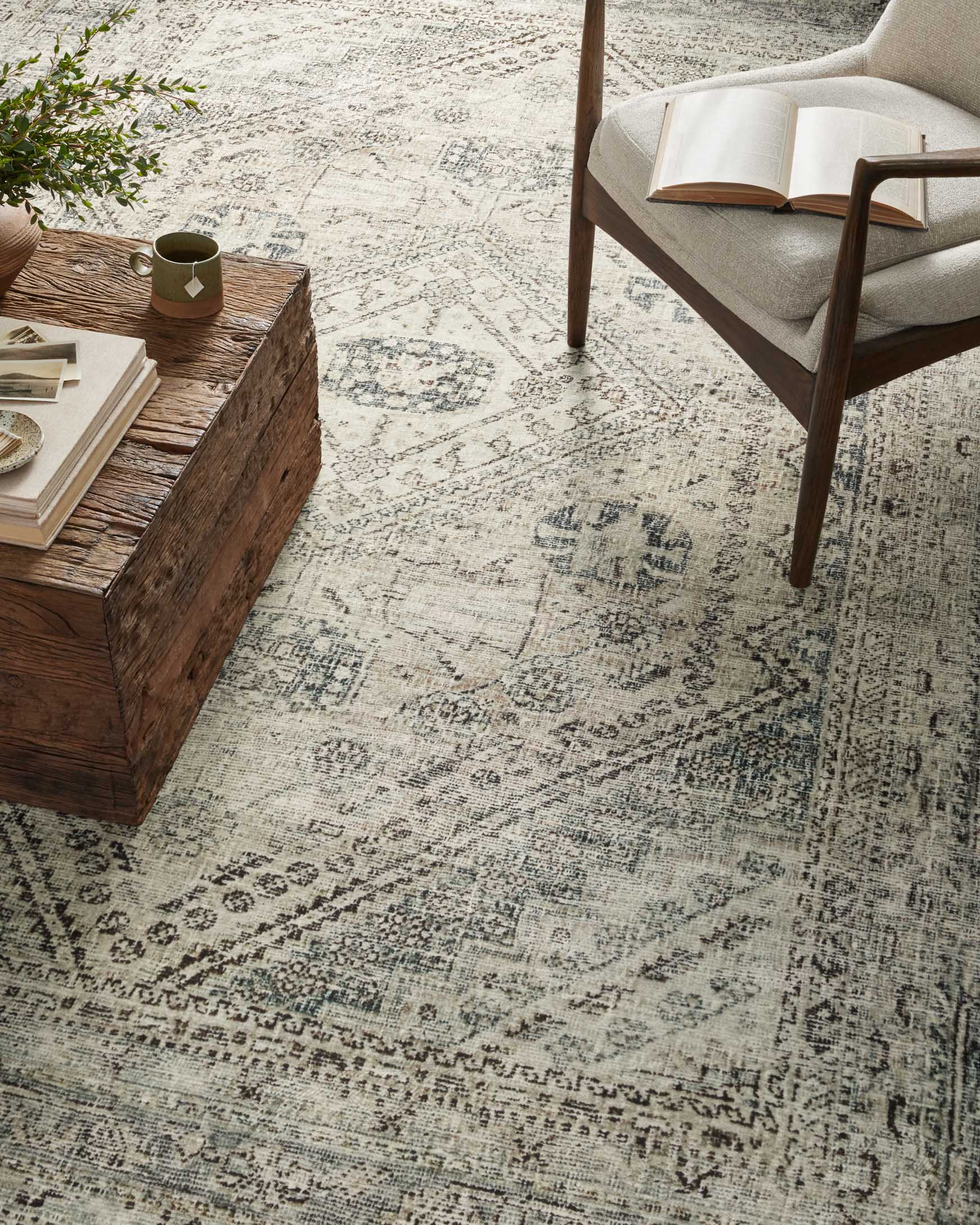 Washable Magnolia Home Sinclair Natural Sage Rug