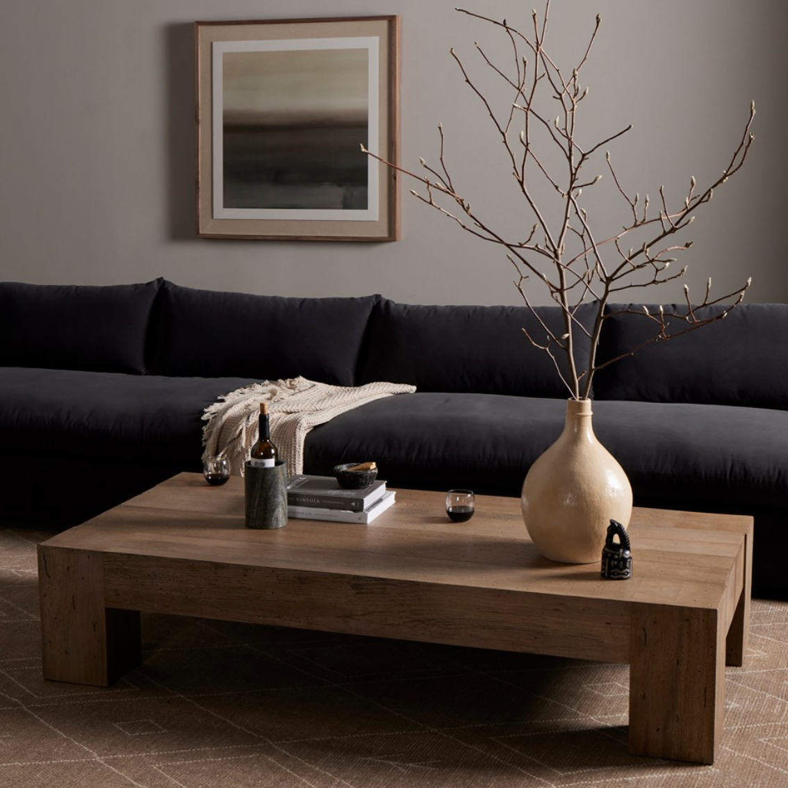 Coffee table hot sale oak wood