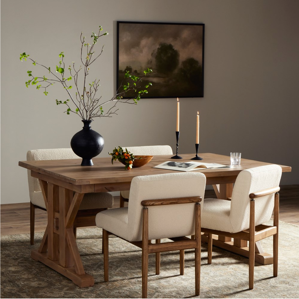 Tuscanspring Farmhouse Extendable 72/96" Dining Table