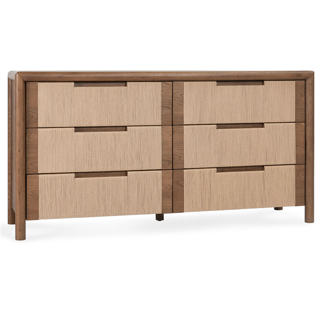 Corda Oak 6 Drawer Dresser