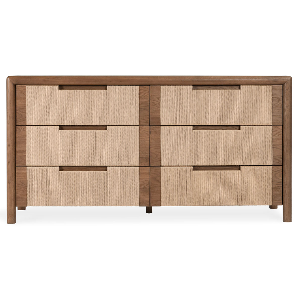Corda Oak 6 Drawer Dresser