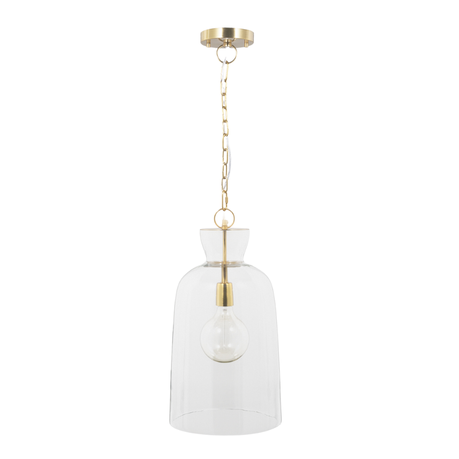 Sadah Tall Clear Blown Glass Pendant Light