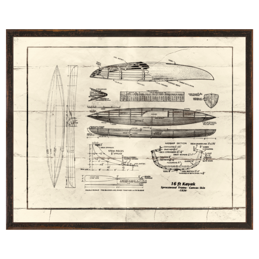 Northern Kayak Collection C. 1934 Artwork