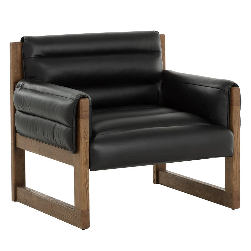 Sunpan Ferguson Vintage Black Lounge Chair
