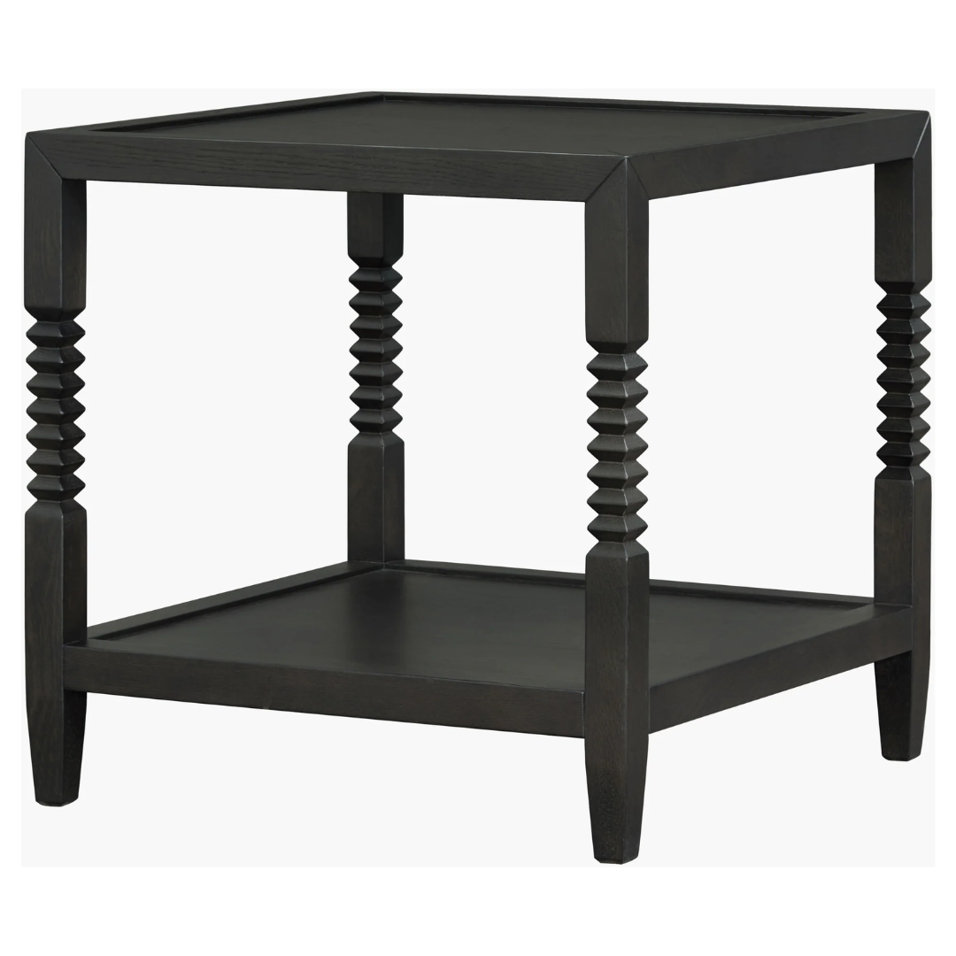 Vansaar Black End Table - Reimagine Designs - Side Table