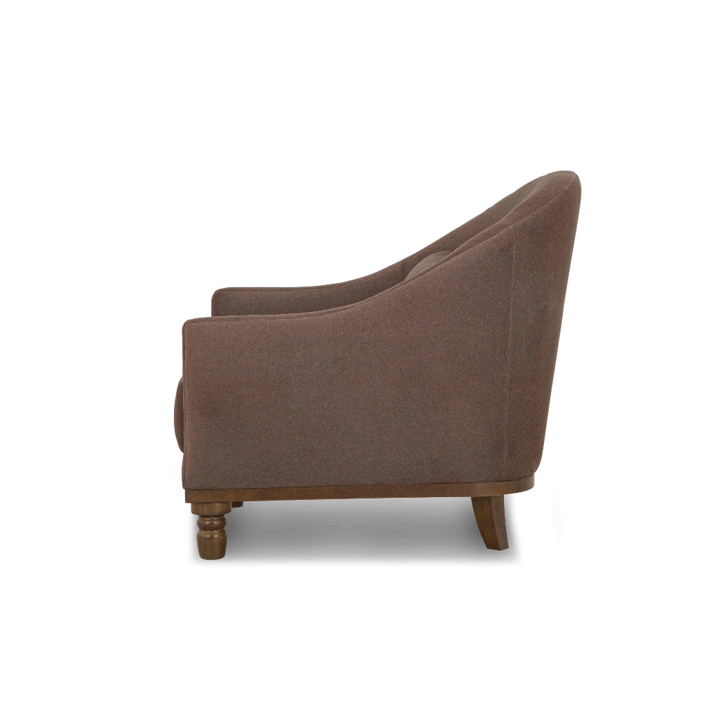 Velvet Coffee February Accent Chair