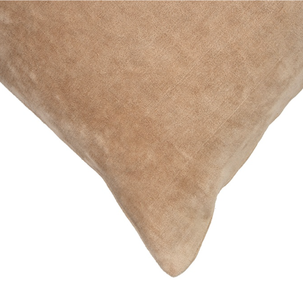 Vera Velvet Pillow Bisque Detail Reimagine Designs 