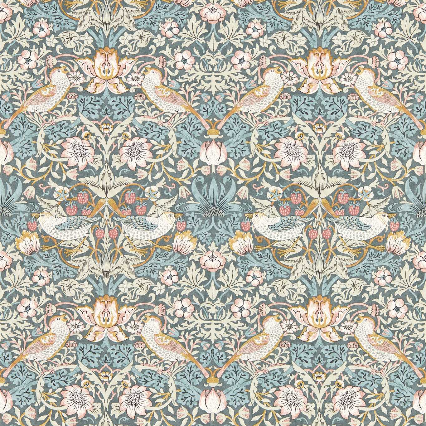 William Morris Strawberry Thief Wallpaper