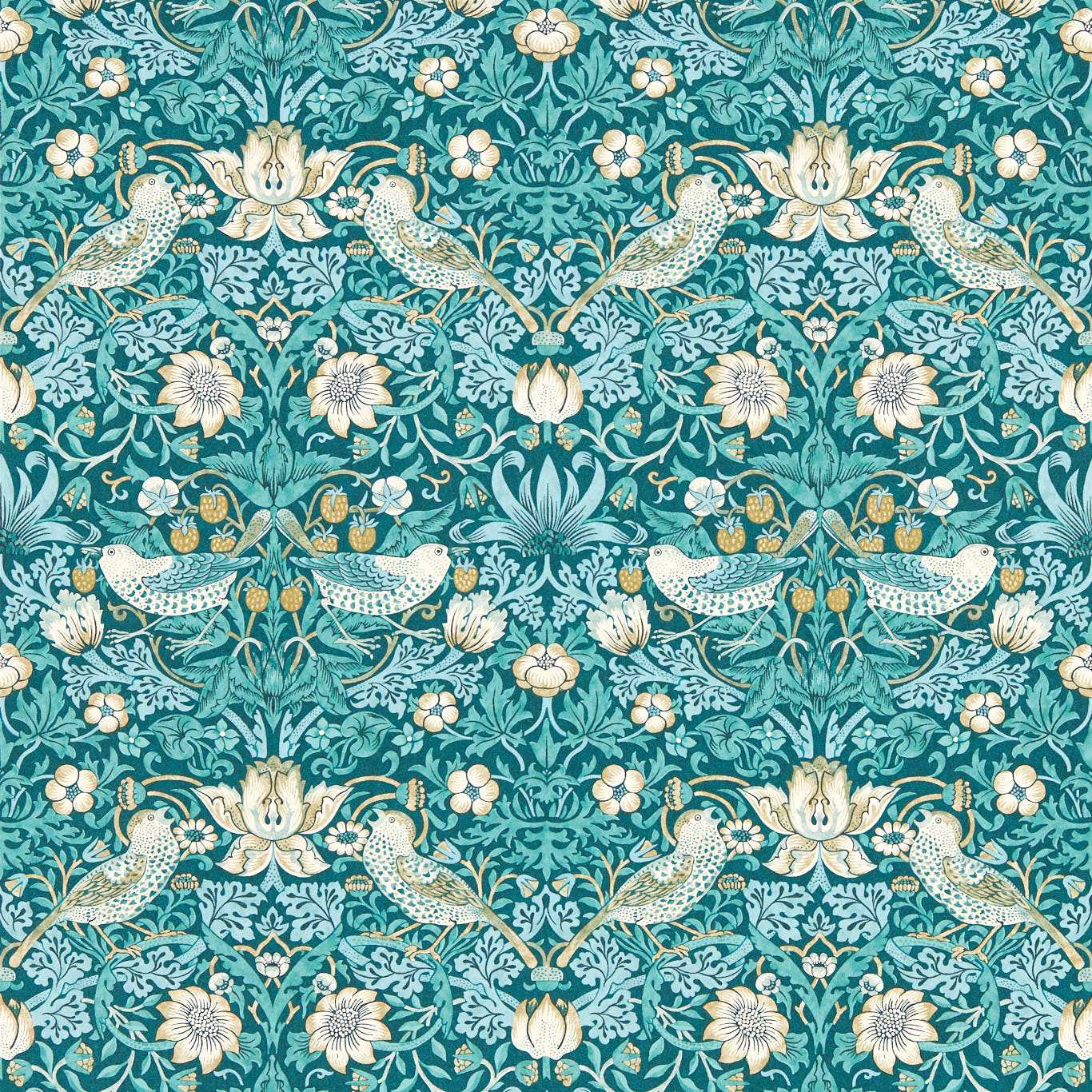 William Morris Strawberry Thief Wallpaper