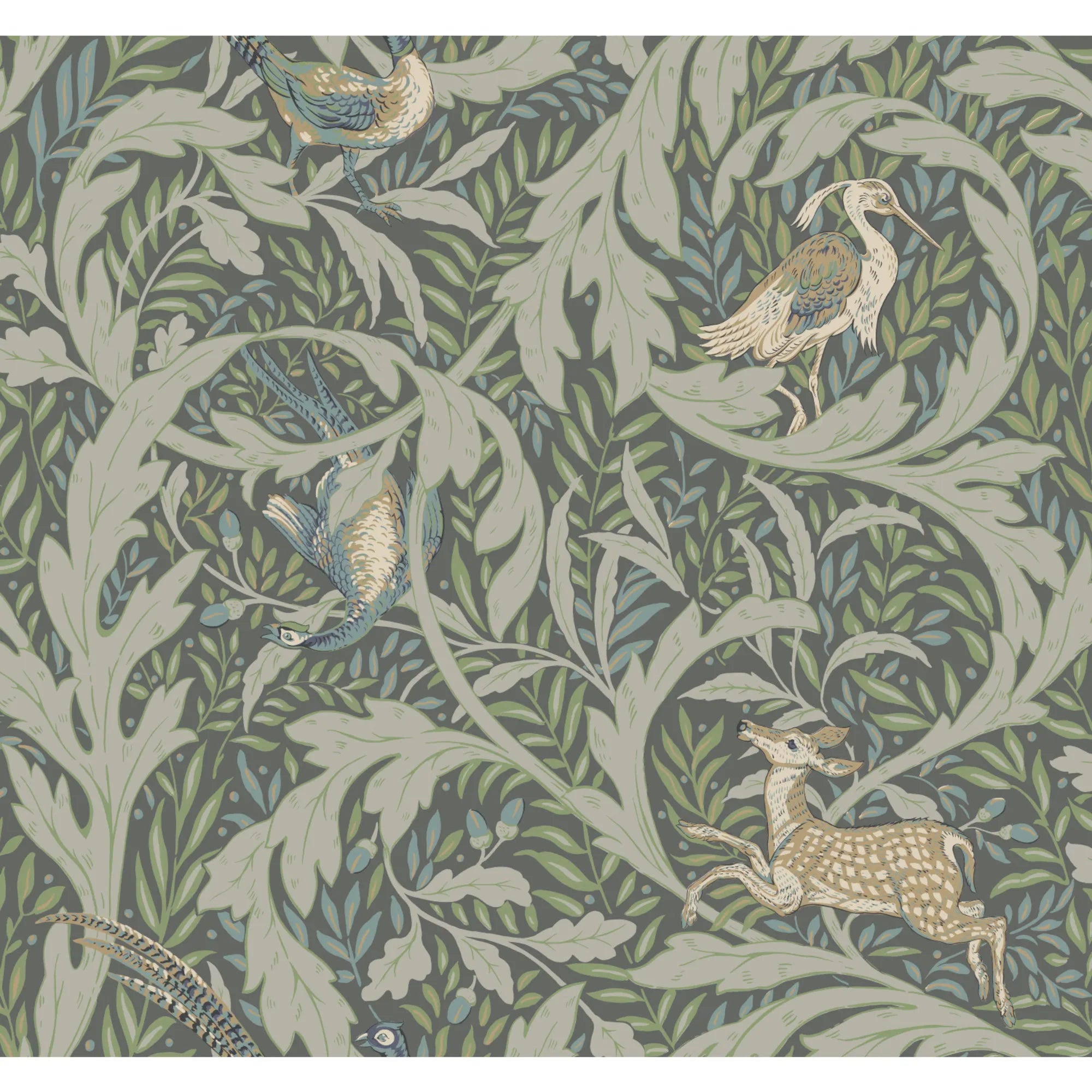 Ronald Redding Arts & Crafts Animal Wallpaper