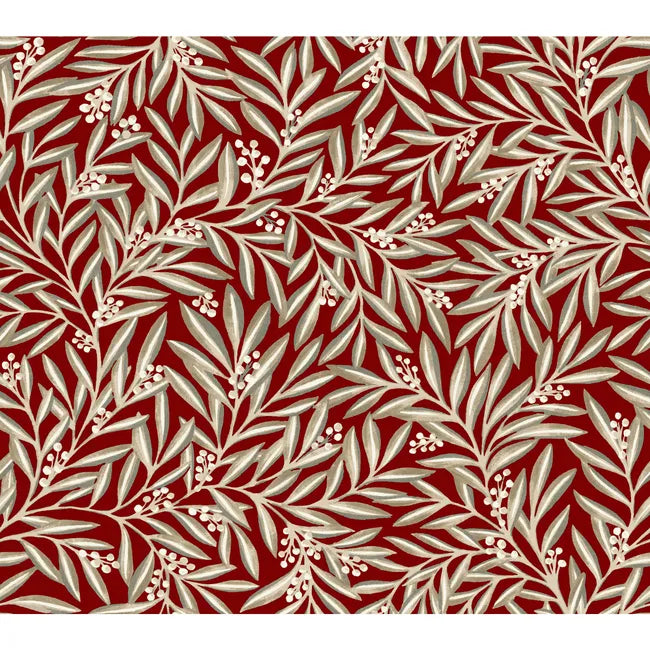 Ronald Redding Arts & Crafts Leaf Wallpaper