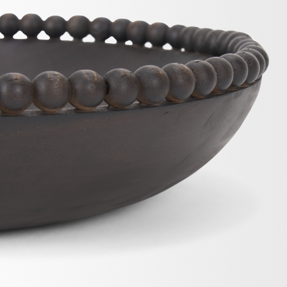 Wendell Beaded Wood Bowls Close Up Reimagine Designs