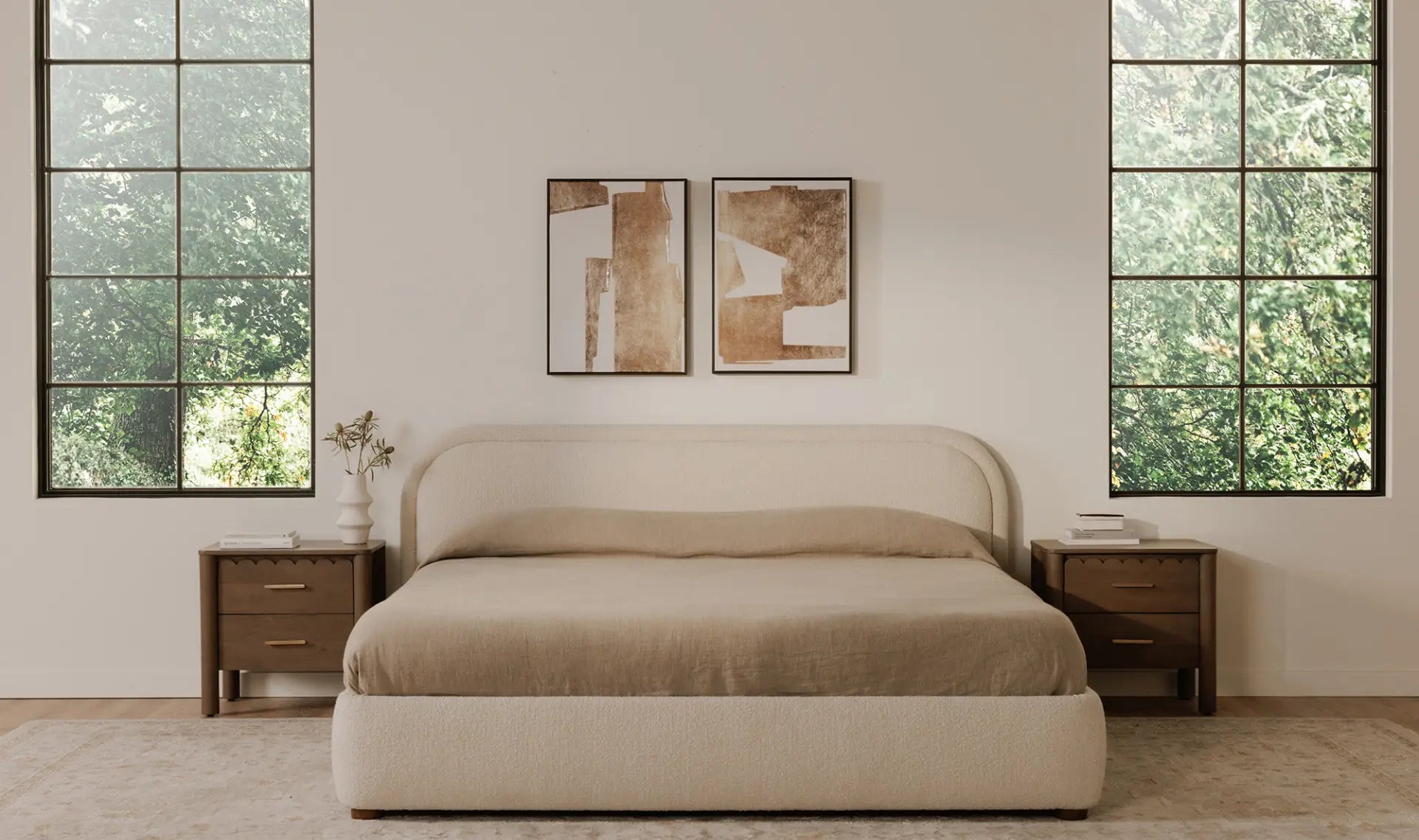 Wiley Side Table Nightstand Vintage Brown