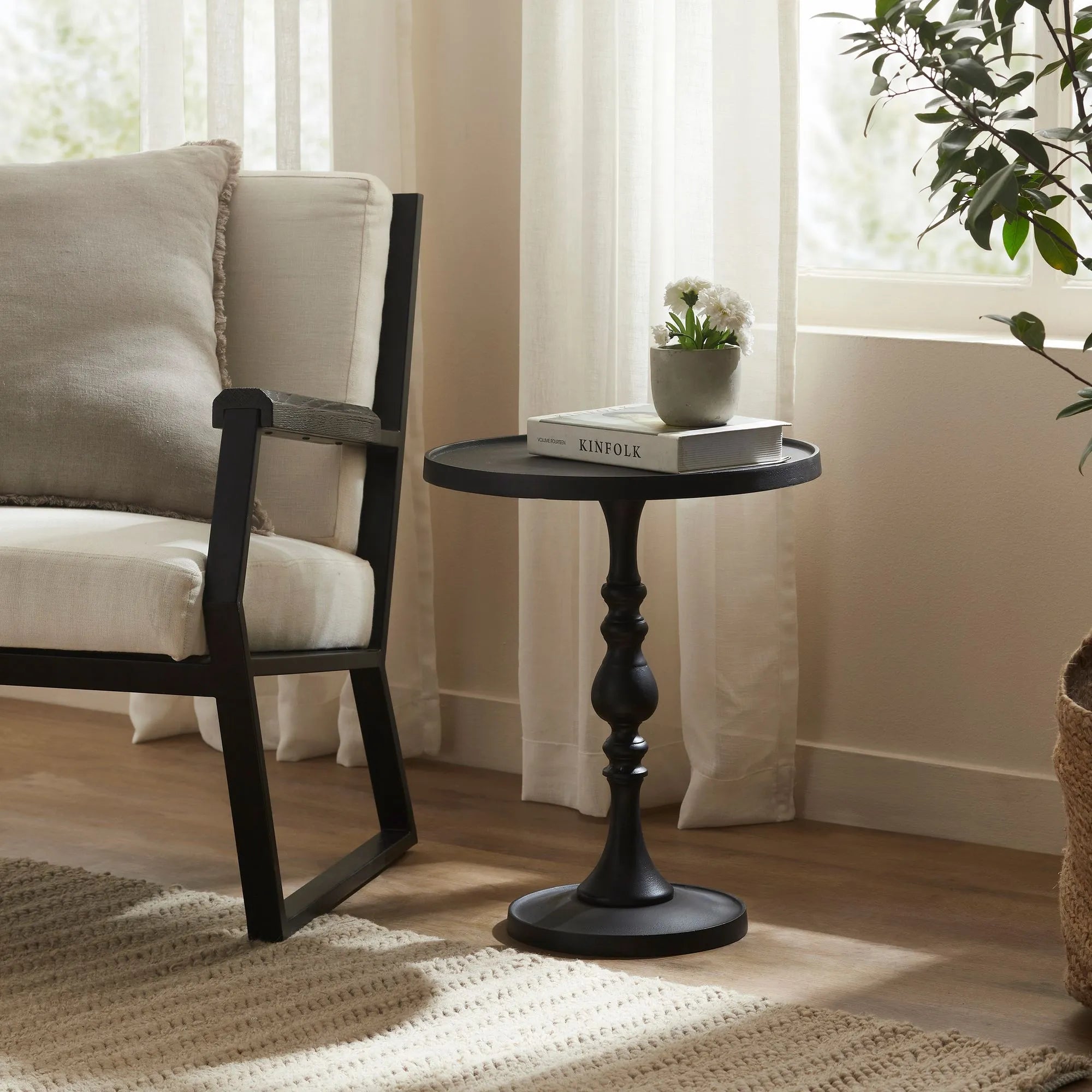 Yates Black Side Table