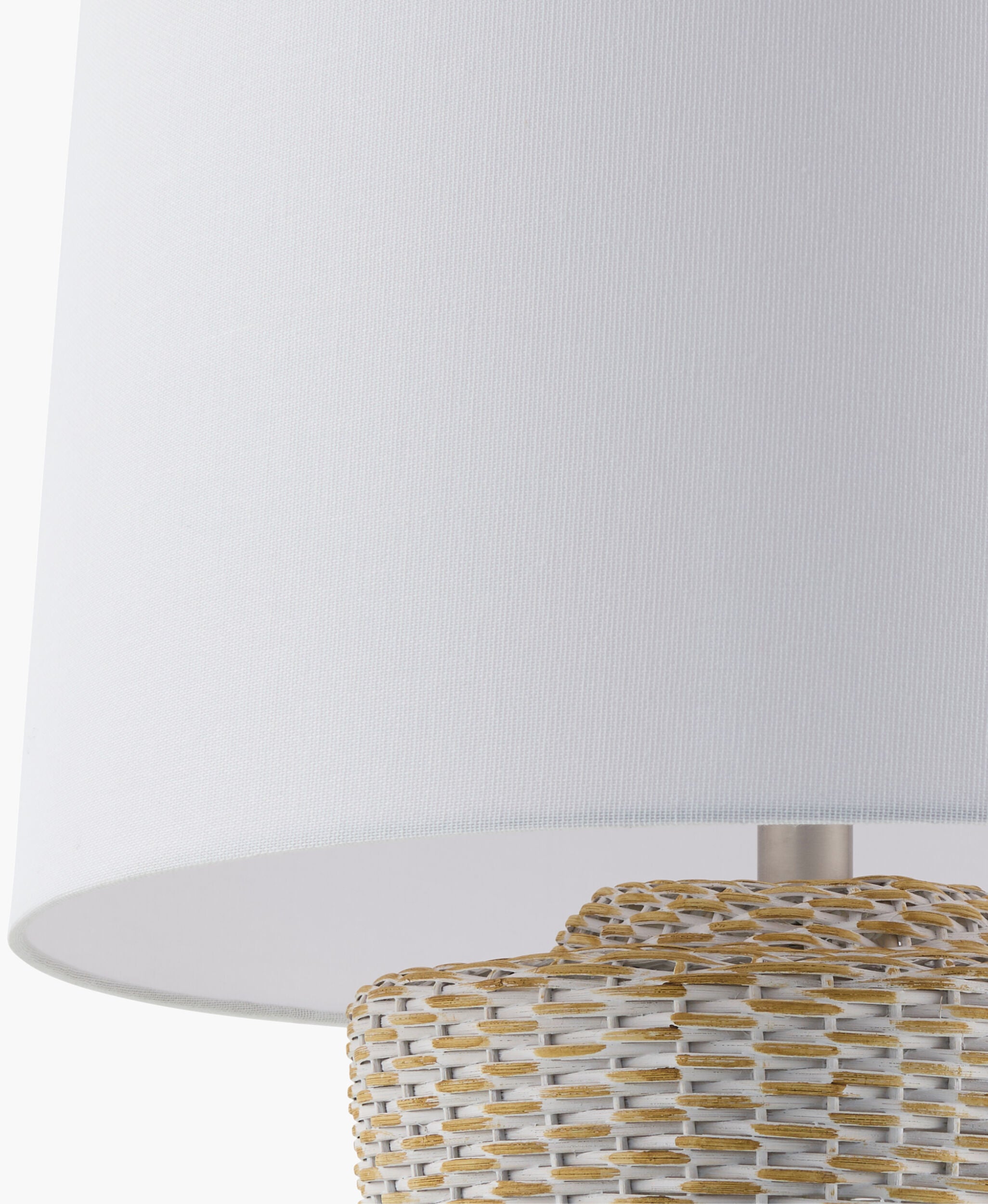 Allura White Rattan Table Lamp