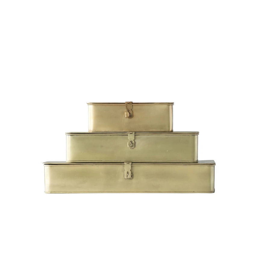 Decorative Brass Long Metal Boxes